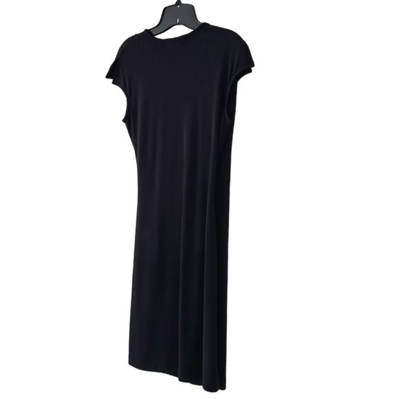 Petite Sophisticate V-Neck Surplice Midi Sheath Dress | Like New | XSP | Black - Picture 4 of 10